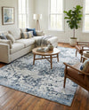Aegean Elegance Washables Collection Area Rug -  Serifos Rectangle Navy Blue  lifestyle 12