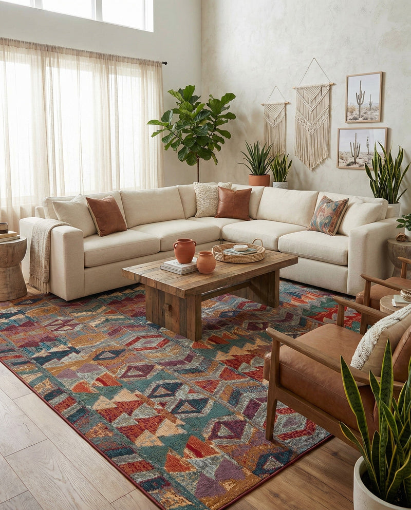 Urban Terrace Collection Area Rug -  Arcade Rectangle Multi  lifestyle 21