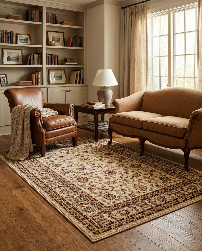 Jaipur Elegance Collection Area Rug -  Nahargarh (Cream) Rectangle Cream  lifestyle 27