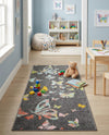Wonder Tykes Collection Area Rug -  Carnival Runner Charcoal Gray  lifestyle 48