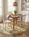 Arcadia Rugs Collection Area Rug - Eden (Yellow) Oval Yellow  lifestyle 75