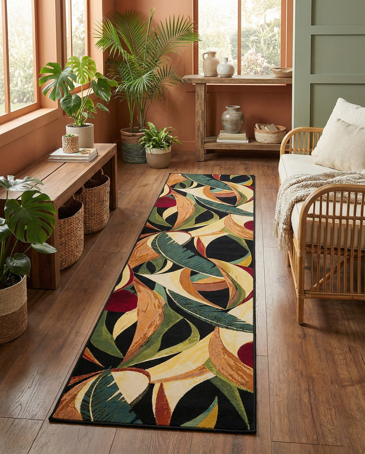 Seaside Blooms Collection Area Rug -  Tivoli Runner Multi  lifestyle 79