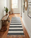 Tassel Trail Collection Area Rug - Pathway (Navy Blue) Runner Navy Blue  lifestyle 74