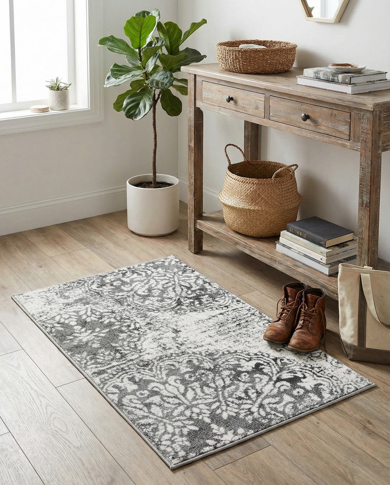Riviera Elegance Collection Area Rug -  Monaco (Gray) Rectangle Gray  lifestyle 7