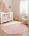 Trellis Mosaic Collection Area Rug -  Pergolatown (Light Pink) Octagon Light Pink  lifestyle 36