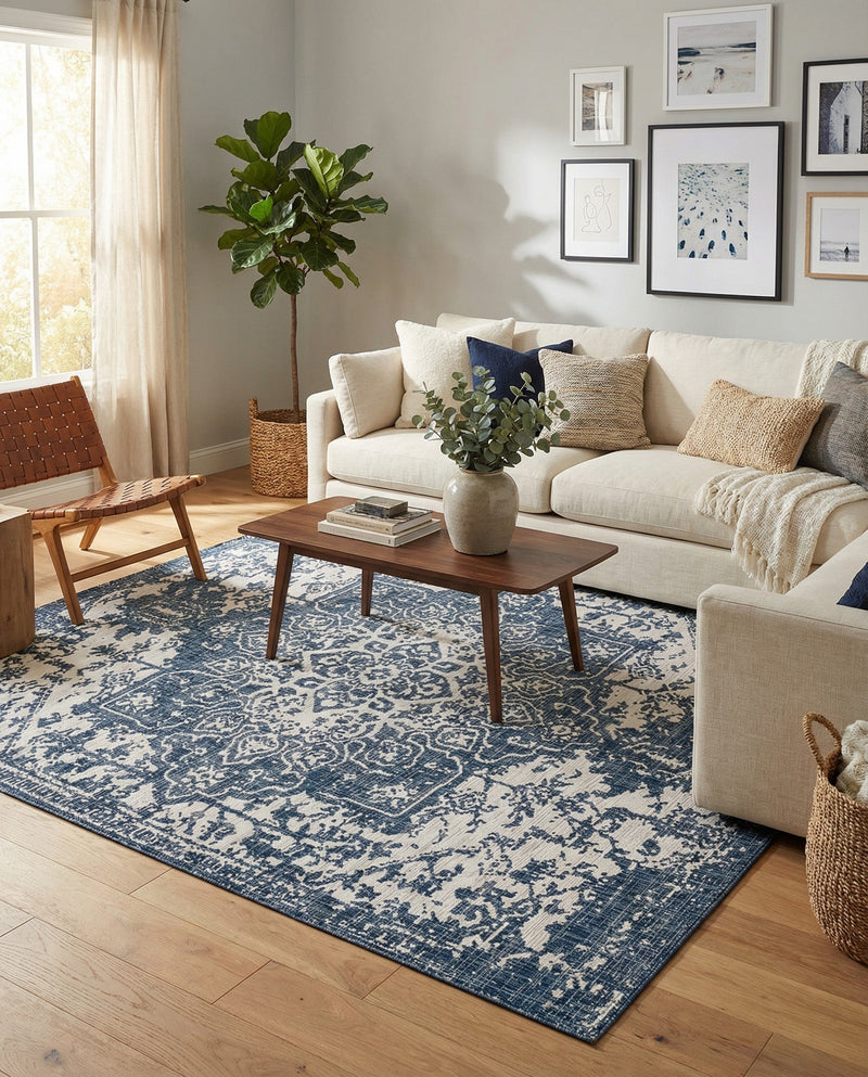Urban Oasis Rugs Collection Area Rug -  Penthouse (Blue) Rectangle Blue  lifestyle 24