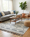 Sonoran Collection Area Rug - Montezuma Rectangle Navy Blue  lifestyle 61