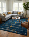 Coastal Haven Collection Area Rug -  Surfside Rectangle Blue  lifestyle 27