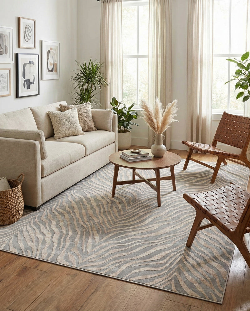 Bloomsbury Elegance Collection Area Rug -  Chelsea Rectangle Gray and Ivory  lifestyle 33