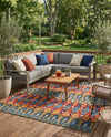 Urban Terrace Collection Area Rug -  Compass Rectangle Multi  lifestyle 13