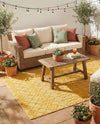 Garden Lattice Charm Collection Area Rug -  Pergola (Yellow) Rectangle Yellow  lifestyle 3