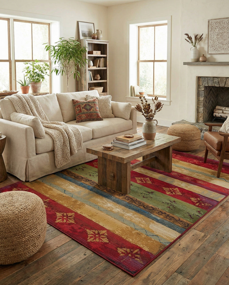 Urban Terrace Collection Area Rug -  Rooftop Rectangle Multi  lifestyle 38