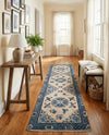 Bazaar Chic Collection Area Rug -  Casablanca Runner Ivory and Blue  lifestyle 41