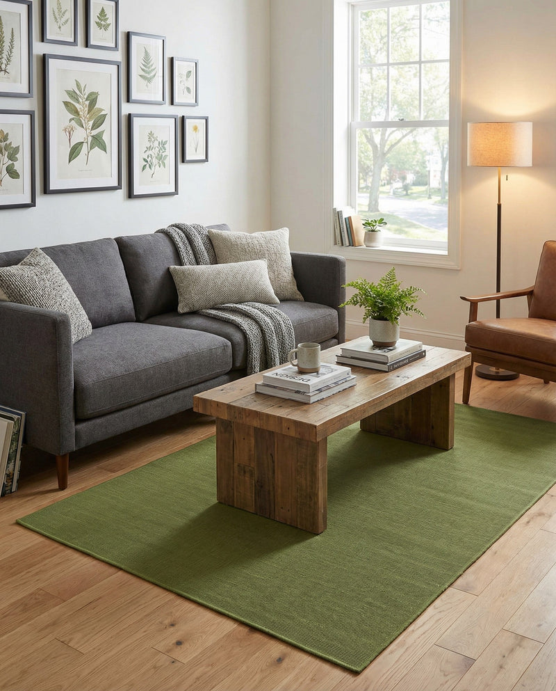 Soho Elegance Collection Area Rug - Chelsea (Green) Rectangle Green  lifestyle 11
