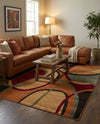 Bistro Lounge Collection Area Rug -  Macchiato Rectangle Multi  lifestyle 13