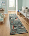 Seaside Haven Rugs Collection Area Rug -  Anchorage Runner Blue  lifestyle 53