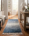 Cozy Cove Shag Collection Area Rug -  Lagoon Runner Blue  lifestyle 59