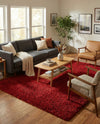 Eternal Plush Oasis Collection Area Rug -  Tranquility (Merlot) Rectangle Merlot  lifestyle 8
