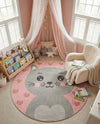 Wonder Tykes Collection Area Rug - Frolic Round Pink  lifestyle 8