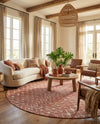 Savannah Pergola Collection Area Rug -  Pergola (Rust Red) Round Rust Red  lifestyle 86