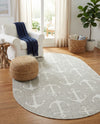 Seaside Haven Rugs Collection Area Rug - Sapphire (Gray) Oval Gray  lifestyle 68
