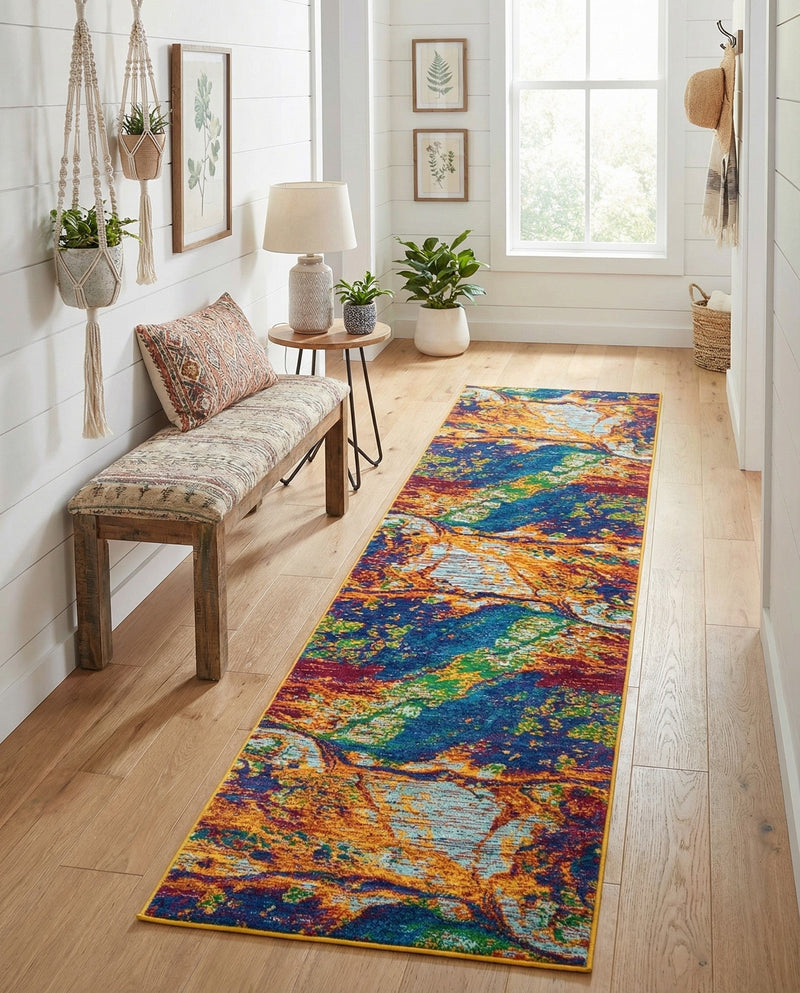 Caribbean Cove Collection Area Rug -  Bequia Runner Multi  lifestyle 27