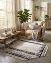 Marrakech Mosaic Collection Area Rug -  Sahara Octagon Black and White  lifestyle 69