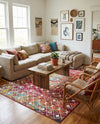 Mediterranean Lattice Collection Area Rug - Santorini (Multi) Rectangle Multi  lifestyle 13