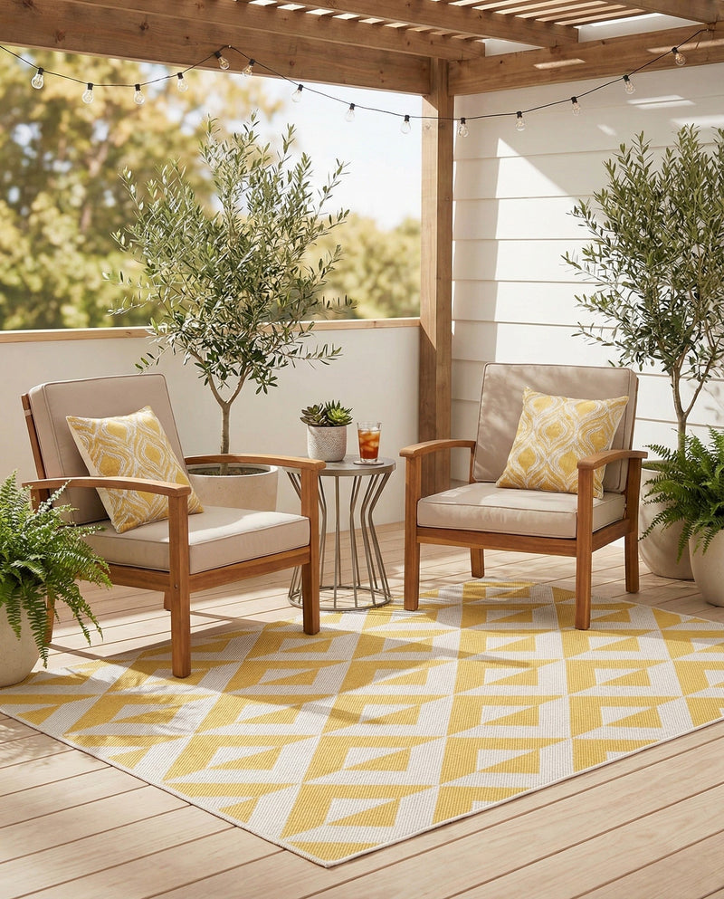Urban Oasis Rugs Collection Area Rug -  Highrise (Yellow) Rectangle Yellow  lifestyle 14