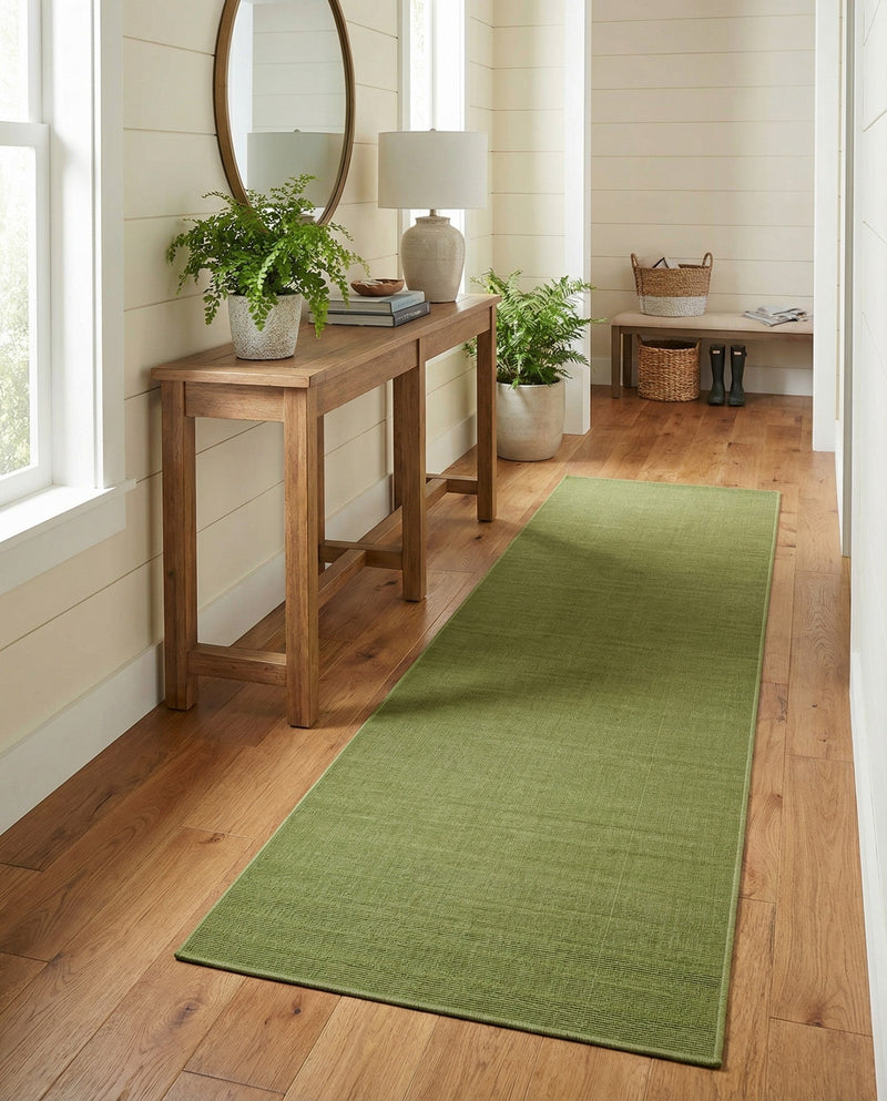 Soho Elegance Collection Area Rug - Chelsea (Green) Runner Green  lifestyle 60