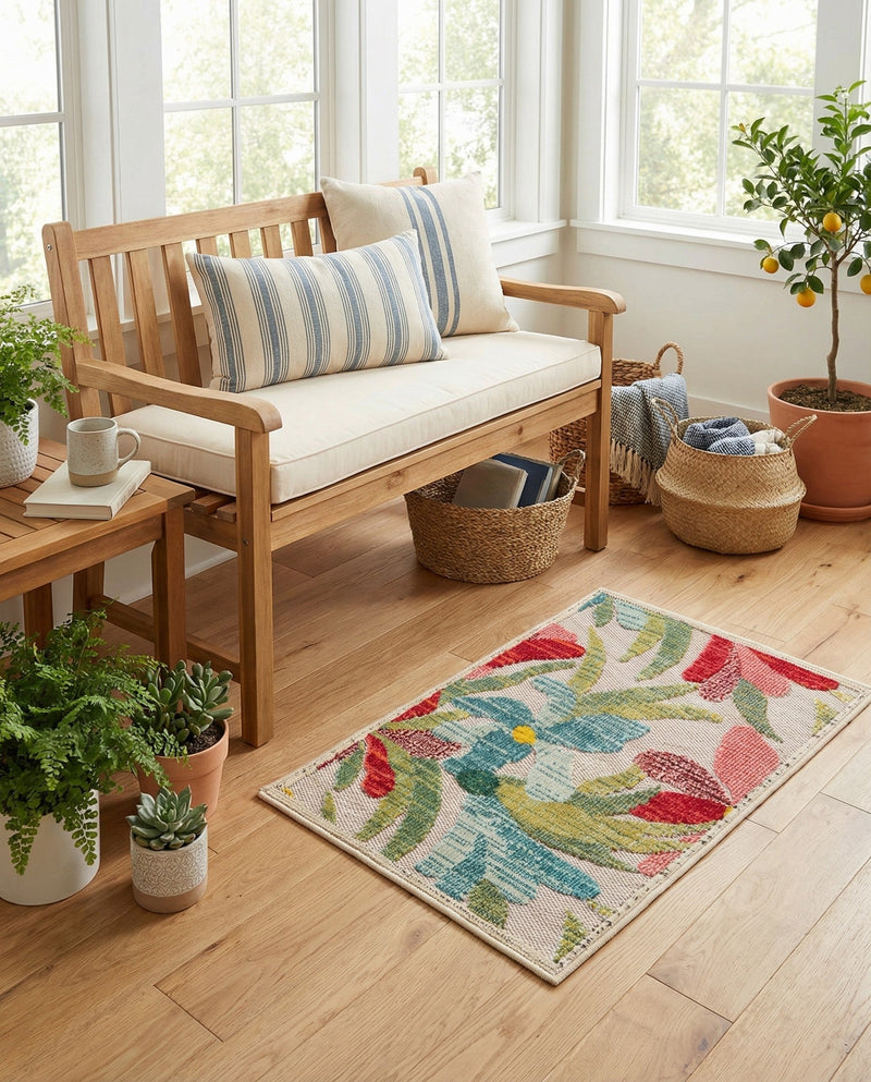 Outdoor Marrakesh Collection Area Rug -  Midelt Rectangle Multi  lifestyle 18