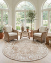 Cambridge Classics Collection Area Rug -  Magdalene (Beige) Oval Beige  lifestyle 49