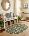 Seaside Haven Rugs Collection Area Rug - Sapphire (Green) Oval Green  lifestyle 41