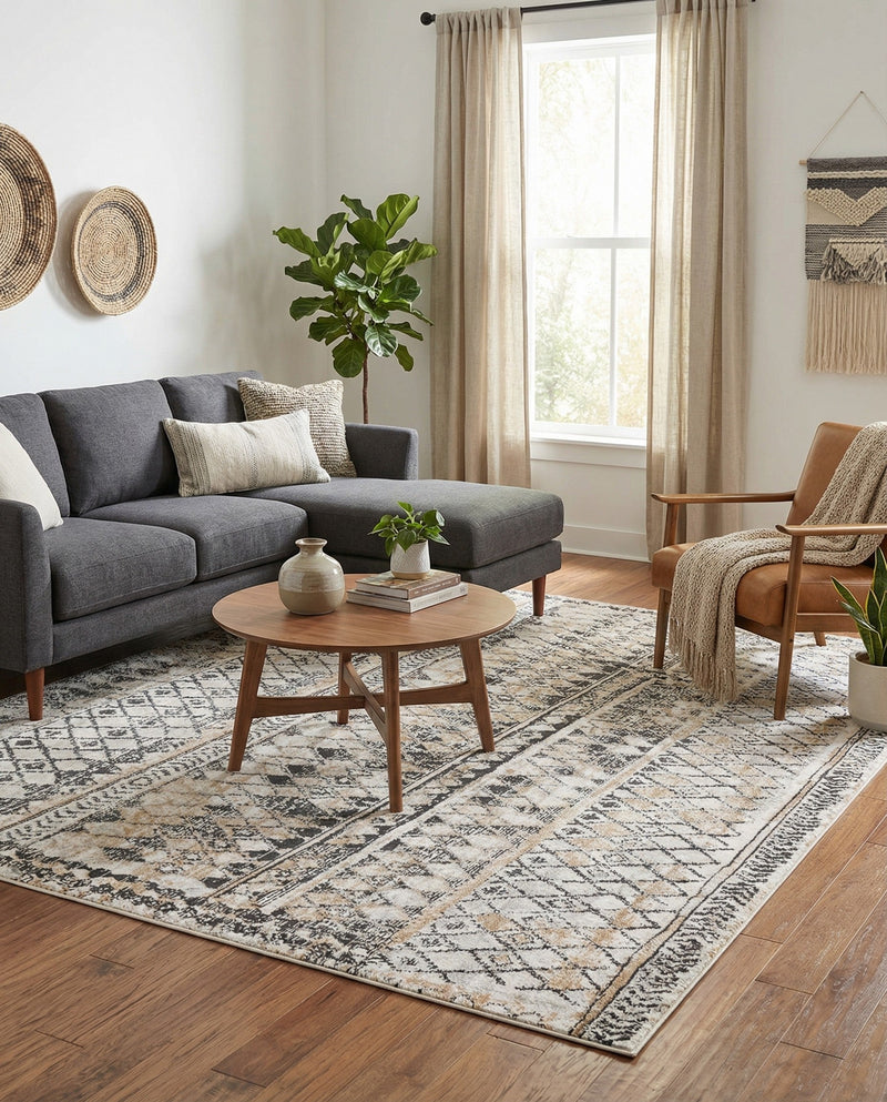 Dresden Elegance Collection Area Rug -  Zittau Rectangle Beige  lifestyle 52