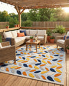 Bahama Breeze Outdoor Collection Area Rug - Nassau Rectangle Gray  lifestyle 21