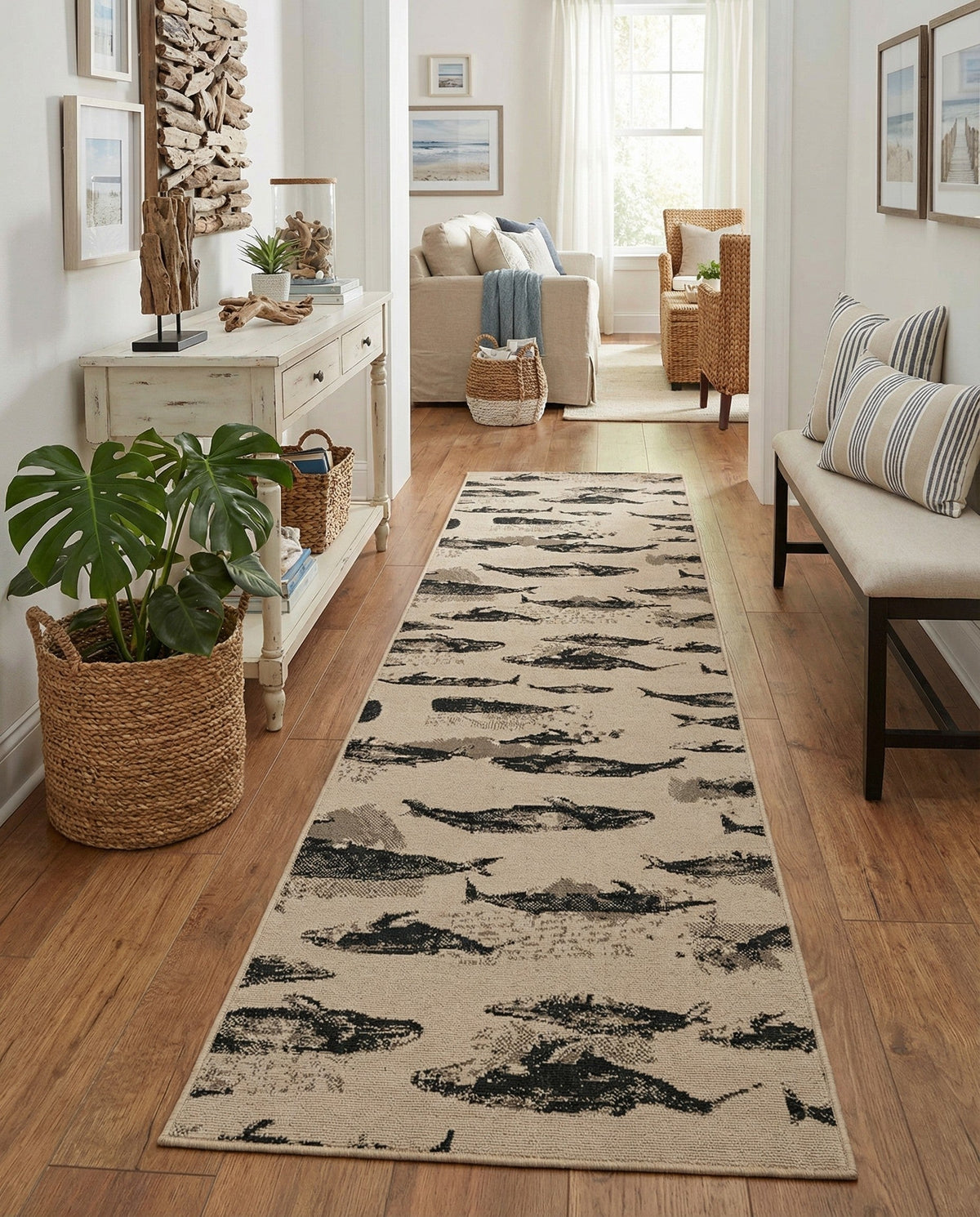 Seaside Haven Rugs Collection Area Rug -  Seabreeze Runner Beige  lifestyle 61
