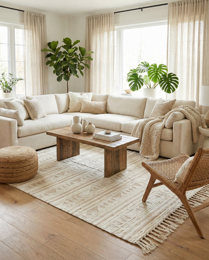Sonoran Collection Area Rug - Montezuma Rectangle Ivory  lifestyle 32