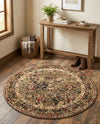 Neptune Elegance Collection Area Rug -  Galatea (Green) Round Green  lifestyle 22