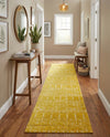 Marrakesh Lattice Collection Area Rug - Casablanca (Yellow) Runner Yellow  lifestyle 64