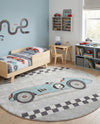 Wonder Tykes Collection Area Rug -  Confetti Round Gray  lifestyle 34