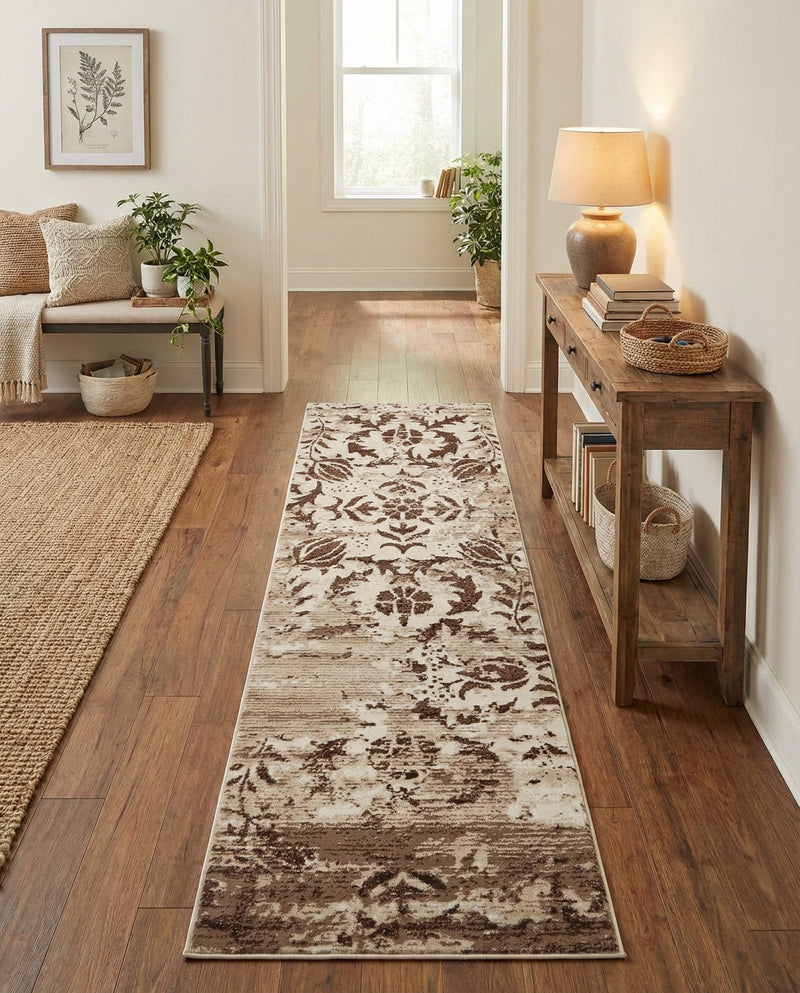 Andes Summit Collection Area Rug -  Huascarán Runner Chocolate Brown  lifestyle 34