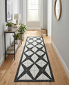 Urban Terrace Collection Area Rug -  Hudson Runner Black and White  lifestyle 64