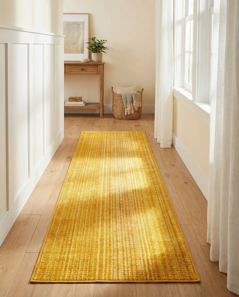 Jewel Oasis Collection Area Rug - Sapphire (Yellow) Runner Yellow  lifestyle 64