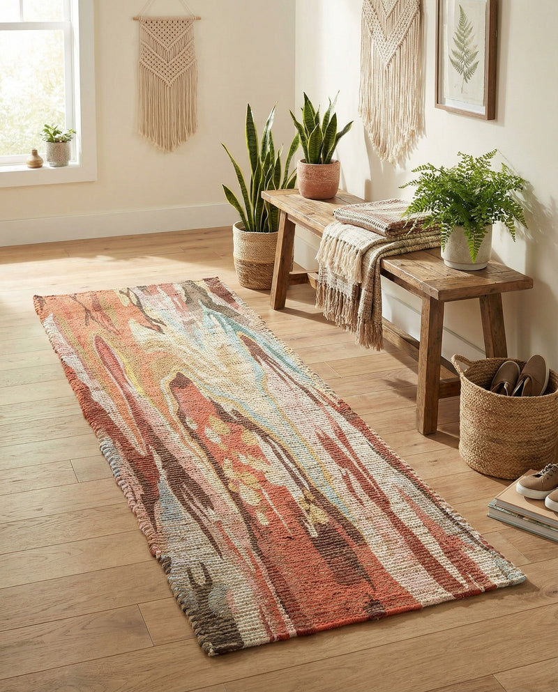 Savannah Threads Collection Area Rug -  Taklamakan Runner Multi  lifestyle 43