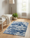 Meadow Breeze Collection Area Rug -  Bluebell Rectangle Navy Blue  lifestyle 36