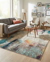Chromatic Oasis Collection Area Rug -  Azure Rectangle Beige  lifestyle 12