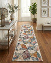 Jewel Oasis Collection Area Rug -  Topaz Runner Multi  lifestyle 48