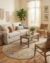 Seville Stripes Collection Area Rug -  Cordoba (Yellow) Oval Yellow  lifestyle 66