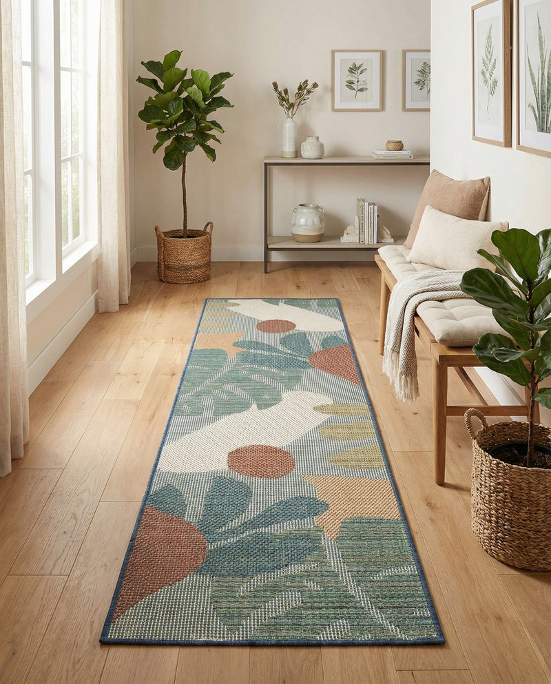 Coastal Terrace Collection Area Rug -  Boardwalk Runner Blue  lifestyle 70
