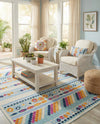 Bahama Breeze Outdoor Collection Area Rug -  Bimini Rectangle Blue  lifestyle 47